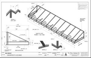 Custom window awning drawings in Van Nuys
